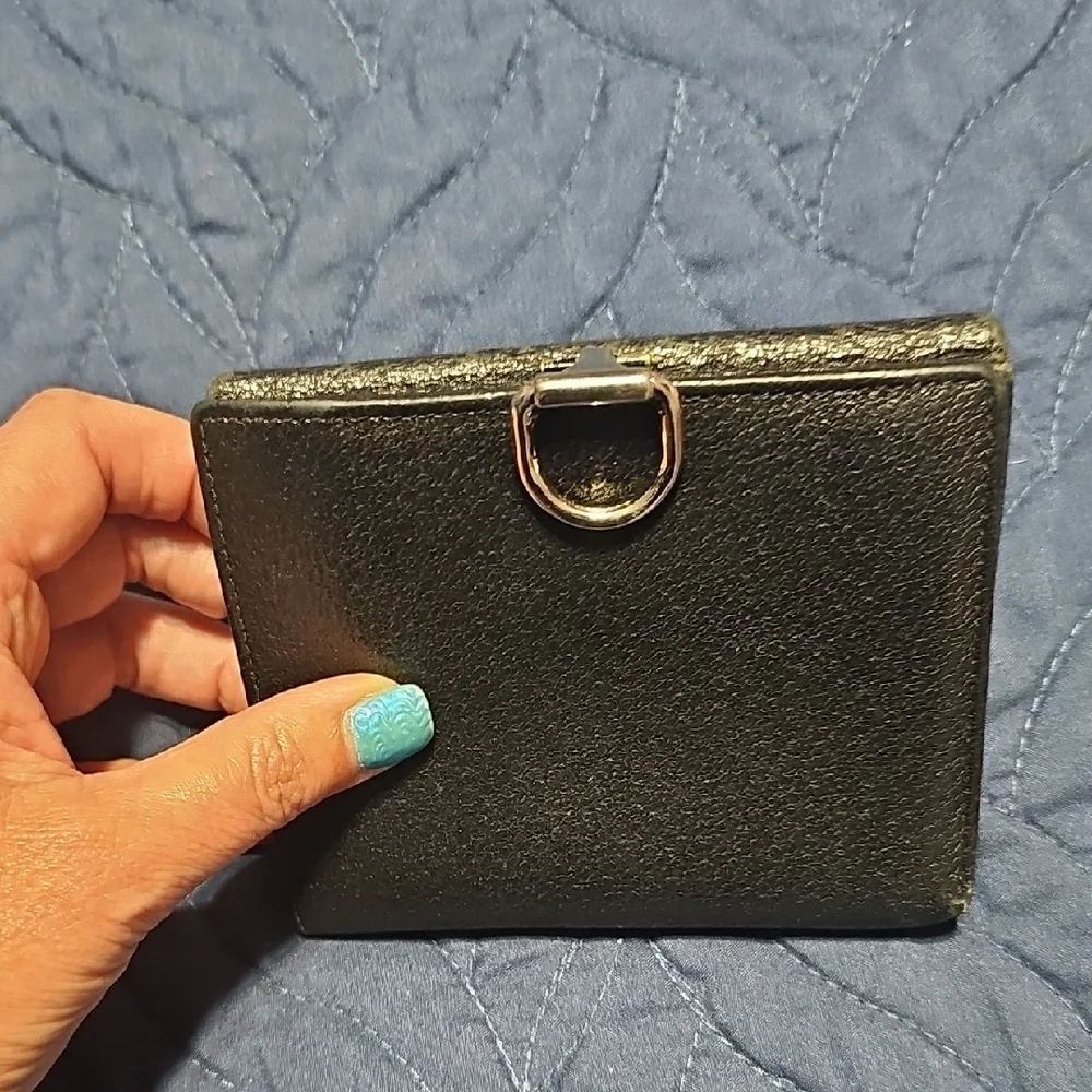 Gucci Black Leather Wallet Amazing Condition With COA